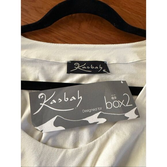 Kasbah Box2 Plus Size 28/30 Cream Jersey Tunic Top – Relaxed Fit NWT - Picture 9 of 12